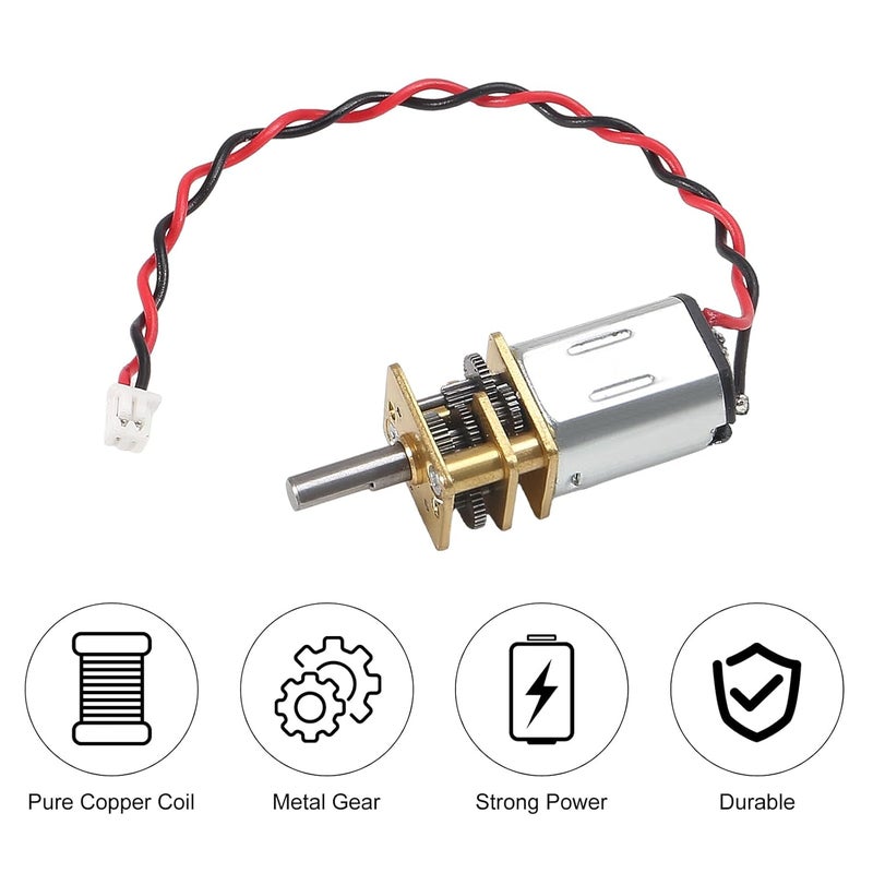 Coliao 10pcs DC 3V-6V Mini N20 Gear Motor Slow Speed Full Metal Gearbox Micro Motor with Terminal for Smart Car DIY RC Toys - Image 4